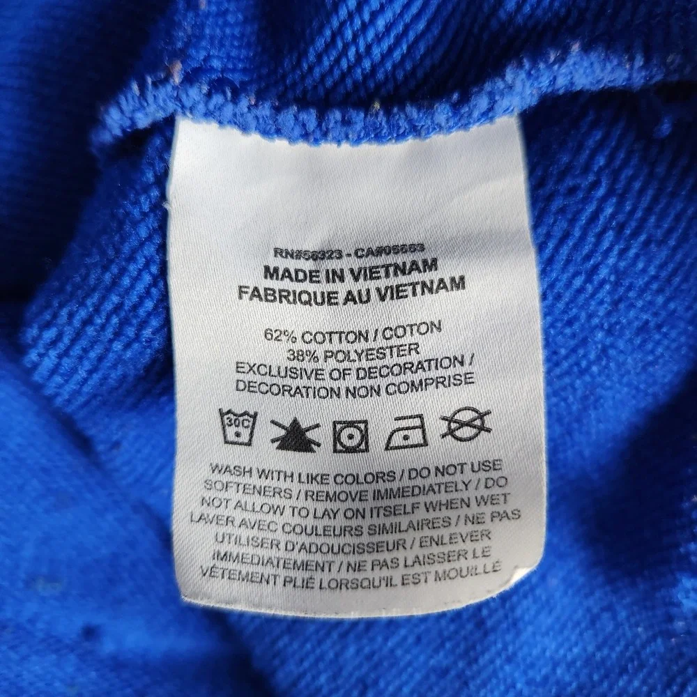 Nike Hoodie Mens L‎ Blue Dri-FIT Colorblock Standard Fit Swoosh Logo Sweatshirt